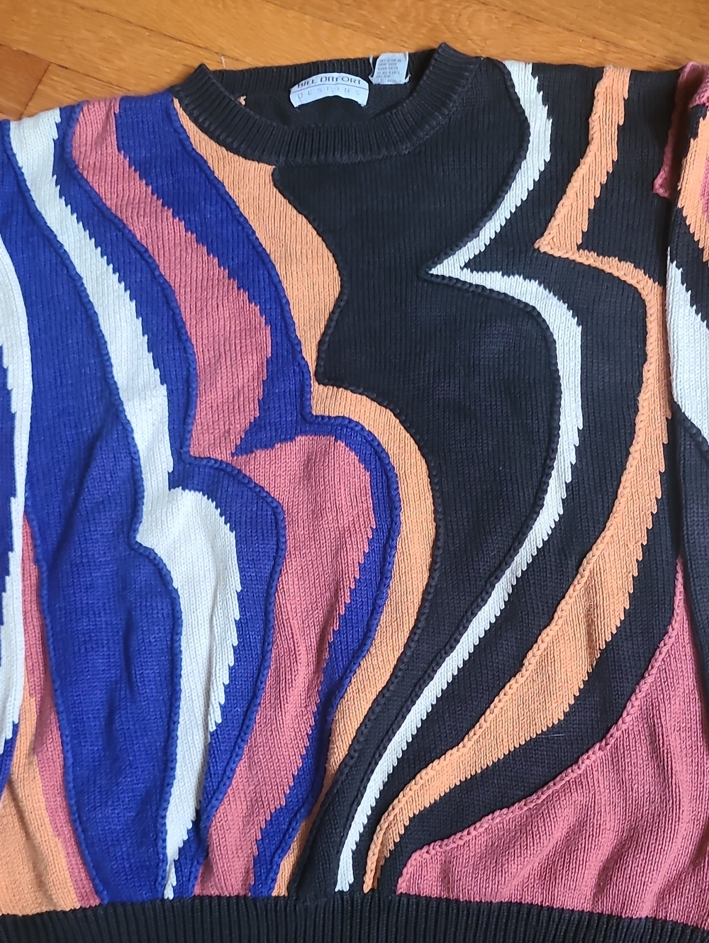 Bill Ditfort Abstract Cotton Sweater